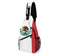FZMVSQH Sac à bandoulière drapeau du Mexique avec blocage RFID - Sac à dos décontracté imperméable - Sac de poitrine léger - Sac à dos de randonnée pour homme et femme