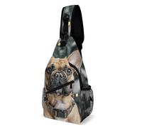 FZMVSQH Sac à bandoulière marron clair pour chien, bloquant les RFID, sac à dos à bandoulière décontracté, sac à dos de poitrine imperméable, sac à dos léger de randonnée, sac à dos de voyage pour