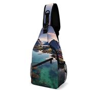 FZMVSQH Sac à bandoulière pour homme et femme avec blocage RFID, sac à dos à bandoulière décontracté, imperméable, sac à dos léger pour randonnée, sac à dos pour homme, sac à dos de voyage pour homme