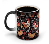 FZMVSQH Tasse à café magique en forme de coq avec poignée - 325 ml - Tasse à café amusante en céramique pour thé, latte, lait, cacao