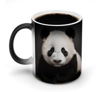 FZMVSQH Tasse à café magique en forme de panda mignon - Tasse personnalisée à changement de couleur - Tasse à café sensible à la chaleur avec poignée - 325 ml - Tasse amusante en céramique pour thé