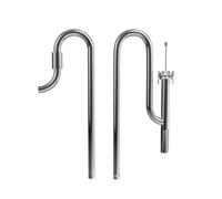 FZONE Écumoire en Acier Inoxydable pour Aquarium, tuyaux d'entrée et de Sortie avec écumoire rotative et Tige réglable pour Filtre d'aquarium Tube de 16/22 mm