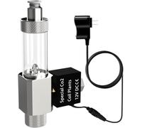 FZONE Électrovanne CO₂ tout-en-un, clapet anti-retour & compte-bulles | Large Compatibilité, Alliage d’Aluminium Premium, Durable, Raccord Rapide, Connexion à Vis pour Système CO₂ d’Aquarium