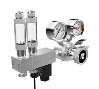 FZONE Pro Series Etage Duale CO2 Régulateur de Aquarium Pression de Sortie réglable avec DC Solénoïde et vanne à Aiguille de Haute précision intégrée et Compteur à Bulles (Dual Stage-2)