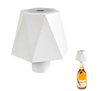 FZQBEY LED lampe à bouteille sans fil, lampe à bouteille portable avec batterie, lampe led rechargeable, IP54 lampe de table dimmable pour l'intérieur/extérieur, restaurants, bars (Blanc)
