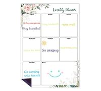 FZQBEY Planificateur Hebdomadaire Magnétique, Calendrier Magnétique Frigo 40 x 30cm Tableau Magnétique Semainier Frigo Effaçable Planificateur Mensuel Tableau pour Planning Semainier et Mémo