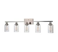 FZQSXAZU Applique Murale rétro Industrielle pour Usage intérieur, 5 têtes, Finition chromée, idéale pour la Chambre, Le Salon, Le Couloir et la Salle de Bain - Éclairage d'accentuation élég