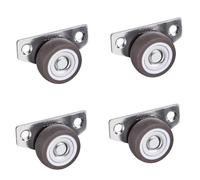 FZQSXAZU Lot de 4 roulettes Fixes, roulettes unidirectionnelles à Montage latéral, roulettes pour tiroir de Meuble avec vis, roulettes silencieuses en Caoutchouc TPE, Plateau en métal, pour