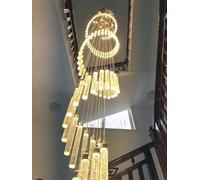 FZQSXAZU Lustre LED en Forme de Branche avec Bulles de Verre - Luminaire décoratif Moderne et créatif pour immeuble Duplex, Grand Salon d'hôtel, Villa de Luxe, escalier (12-40 lumières) (Ta