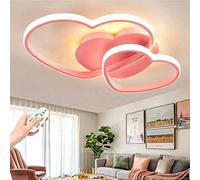 FZQSXAZU Plafonnier LED à intensité Variable pour Enfants, Design Moderne en Forme de cœur, Acrylique, avec télécommande, Motif Dessin animé, décoration Rose pour Chambre de garçon