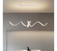 FZQSXAZU Suspension de Plafond Wave Wrap en Aluminium avec éclairage LED dimmable et réglable, idéale pour la Cuisine et Le Salon.