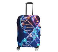 FZQVSGW DNA Genetic Helix Housse de valise tendance lavable imperméable anti-rayures pour bagages de 48,3 à 81,3 cm, blanc, S