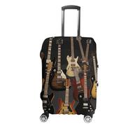 FZQVSGW Housse de bagage pour guitares de voyage, housse de bagage tendance, lavable, extensible, protection pour valises de 48,3 à 81,3 cm, blanc, M
