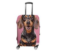 FZQVSGW Housse de bagage pour teckel Weiner Pet Dogs Housse de bagage lavable extensible pour bagages de 48,3 à 81,3 cm, blanc, S