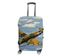 FZQVSGW Housse de bagage pour voyage, avion de la Seconde Guerre mondiale, housse de bagage tendance, lavable, extensible, protection pour bagages de 48 à 81 cm, blanc, M