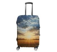 FZQVSGW Housse de bagage pour voyage, motif lever de soleil, housse de bagage tendance, lavable, extensible, protection pour bagages de 48,3 à 81,3 cm, blanc, S