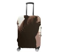 FZQVSGW Housse de bagage pour voyage, motif ours sauvage, housse de bagage tendance, lavable, extensible, protection pour bagages de 48,3 à 81,3 cm, blanc, M