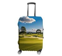 FZQVSGW Housse de bagage pour voyage, terrain de golf et arbre - Housse de bagage tendance lavable et extensible - Convient aux bagages de 48 à 81 cm, blanc, XL