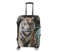 FZQVSGW Housse de bagage pour voyage Tiger in The Zoo Fashion Housse de bagage lavable extensible pour bagages de 48,3 à 81,3 cm, blanc, S