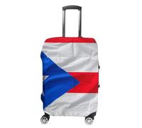 FZQVSGW Housses de valises pour bagages, motif drapeau de Porto Rico, housse de bagage tendance, lavable, imperméable, anti-rayures, pour bagages de 48 à 81 cm, blanc, L