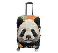 FZQVSGW Housses de valises pour bagages, motif panda arc-en-ciel, housse de bagage tendance, lavable, imperméable, anti-rayures, pour bagages de 19 à 32 pouces, blanc, XL