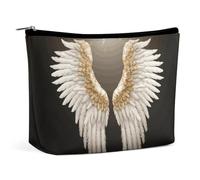 FZQVSGW Petite trousse de maquillage élégante et spacieuse avec motif ours sauvage, pochette à fermeture éclair, trousse de toilette de voyage pour meilleur ami, Ailes d'ange., Taille unique