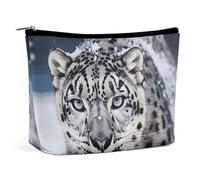 FZQVSGW Petite trousse de maquillage élégante et spacieuse avec motif requins marteaux, trousse de maquillage portable à fermeture éclair, trousse de toilette de voyage pour meilleur ami, Léopard des