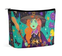 FZQVSGW Petite trousse de maquillage élégante et spacieuse Phoenix avec motif phénix - Poche portable à fermeture éclair - Trousse de toilette de voyage pour meilleur ami, Magie Sorcière Sorcellerie