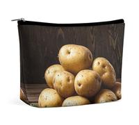 FZQVSGW Petite trousse de maquillage élégante et spacieuse Phoenix avec motif phénix - Poche portable à fermeture éclair - Trousse de toilette de voyage pour meilleur ami, Beaucoup de pommes de terre,