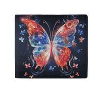 FZQVSGW Portefeuille en cuir pour homme - Motif feuilles mignonnes - Portefeuille à deux volets - Porte-cartes de crédit - Petit porte-monnaie élégant pour femme, Musica Papillon, Taille unique
