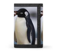 FZQVSGW Rocks And Pebbles Portefeuille à trois volets avec 8 emplacements pour cartes de crédit Porte-monnaie divisé, I Love Penguins, Taille unique, Moderne
