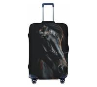 FZQVSLCM A Dark Horse Housse de bagage de voyage élastique lavable Protection anti-rayures Épais Pour bagages 45,7 à 81,3 cm, Noir , S