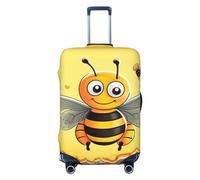 FZQVSLCM Bee on the Square Housse de bagage de voyage élastique lavable Protection anti-rayures Épaisse pour bagages 45,7 à 81,3 cm, Noir , S