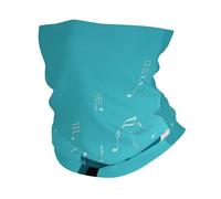 FZQVSLCM Cache-cou - Masque de protection UV - Écharpe respirante et coupe-vent - Motif piano sur fond bleu - Cagoule d'été rafraîchissante - Bandana sans couture pour homme et femme