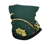 FZQVSLCM Cache-cou - Masque de protection UV - Écharpe respirante et coupe-vent pour le Ramadan sur papier peint vert - Cagoule d'été rafraîchissante - Bandana sans couture pour homme et femme