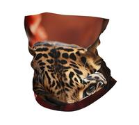 FZQVSLCM Cache-cou - Masque de protection UV - Respirant - Coupe-vent - Rose rouge et tigre - Cagoule d'été rafraîchissante - Bandana sans couture pour homme et femme