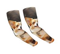 FZQVSLCM Corgi Manchons de protection solaire rafraîchissants avec trou pour le pouce pour homme et femme