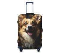 FZQVSLCM Corgi Pictures Housse de bagage de voyage élastique lavable anti-rayures épaisse pour bagages de 45,7 à 81,3 cm, Noir , L