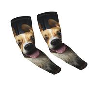 FZQVSLCM Corgi Pictures Manchons de protection solaire rafraîchissants avec trou pour le pouce pour homme et femme