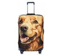FZQVSLCM Golden Retriever Housse de bagage de voyage élastique lavable Protection anti-rayures Épais Convient aux bagages 45,7 à 81,3 cm, Noir , M