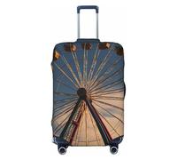 FZQVSLCM Housse de bagage de voyage élastique lavable anti-rayures pour bagages de 45,7 à 81,3 cm, Noir , M