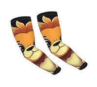 FZQVSLCM Manchons de bras de lion mignons de dessin animé - Protection solaire - Manchons rafraîchissants avec trou pour le pouce - Manchon solaire pour homme