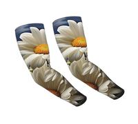 FZQVSLCM Manchons de bras de protection solaire avec trou pour le pouce - Motif marguerites - Pour homme et femme
