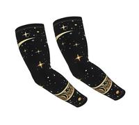 FZQVSLCM Manchons de protection solaire avec trou pour le pouce - Motif croissant de lune - Pour homme et femme