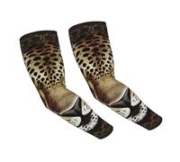 FZQVSLCM Manchons de protection solaire avec trou pour le pouce - Motif léopard - Pour homme et femme