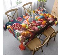 FZQVSLCM Nappes pour tables rectangulaires - Nappe imperméable couleur bonbon infroissable - Housses de table de salle à manger en tissu très résistant pour intérieur et extérieur - 140 x 89 cm