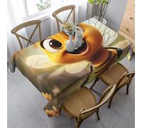 FZQVSLCM Nappes pour tables rectangulaires - Nappe imperméable, infroissable - Housses de table de salle à manger en tissu robuste pour intérieur et extérieur - 140 x 89 cm
