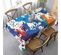 FZQVSLCM Nappes pour tables rectangulaires - Nappe imperméable - Motif d'éclaboussures de peinture - Nappe infroissable en tissu robuste pour intérieur et extérieur - 140 x 89 cm