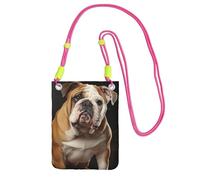 FZQVSLCM Petit sac à bandoulière pour femme - Sac à main étanche pour téléphone portable - Motif bouledogue anglais