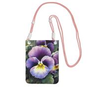 FZQVSLCM Petit sac à bandoulière pour femme - Sac à main étanche pour téléphone portable - Pensée parfaite - Sac banane